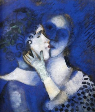  lovers - The Blue Lovers contemporary Marc Chagall